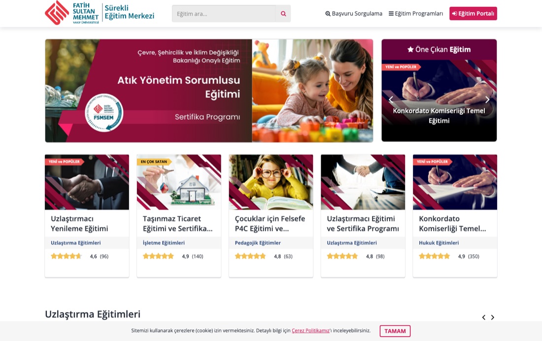 FSM Akademi ana sayfası